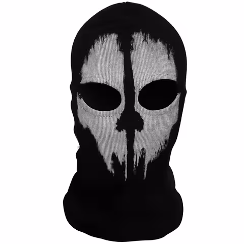 Kaptur Czaszka Call of Duty Ghost – Maska Narciarska, Motocyklowa, Airsoft, Paintball, Taktyczna Czarna