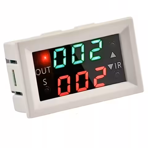 Moduł Czasowy Przekaźnika Programowalny 12V z Wyświetlaczem Cyfrowym – Regulowany Timer z Opóźnieniem, Pętlą i Podwójnym Czasem