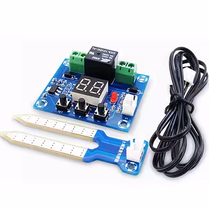 Moduł Czujnika Wilgotności Gleby z Przekaźnikiem 12V – Automatyczny Sterownik Nawadniania Ogrodu / Szklarni