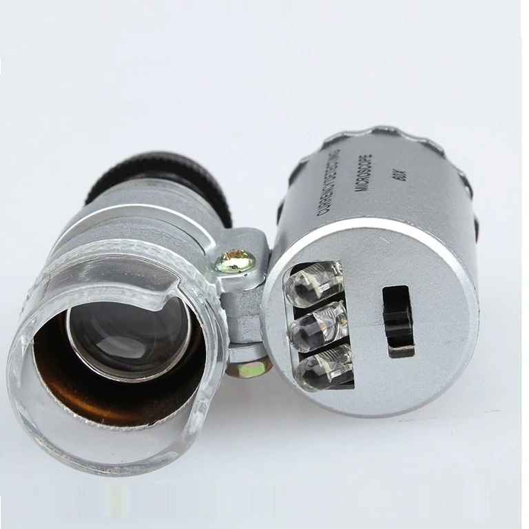 Lupa-mikroskop idealna do kontroli zegarków z oświetleniem LED