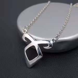 Wisiorek Naszyjnik The Mortal Instruments City of Bones – Angel, Srebrny Łańcuszek Fantasy