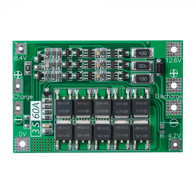 Płytka elektroniczna z BMS do ochrony i balansowania akumulatorów