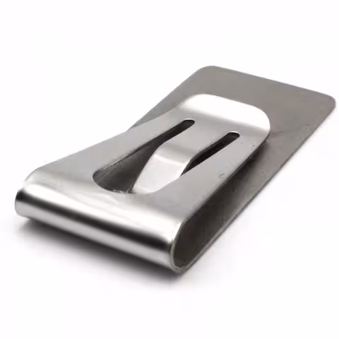 Spinacz do pieniędzy – Slim Minimalist Money Clip ze Stali Nierdzewnej na Karty i Banknoty