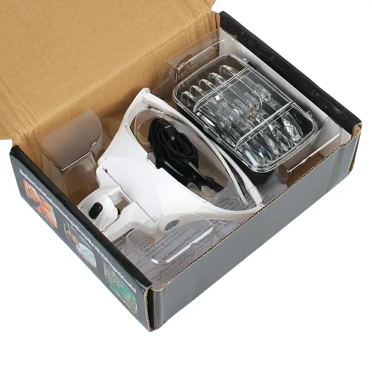 Okulary z LED do prac rzemieślniczych, malarskich, modelarskich i krawieckich