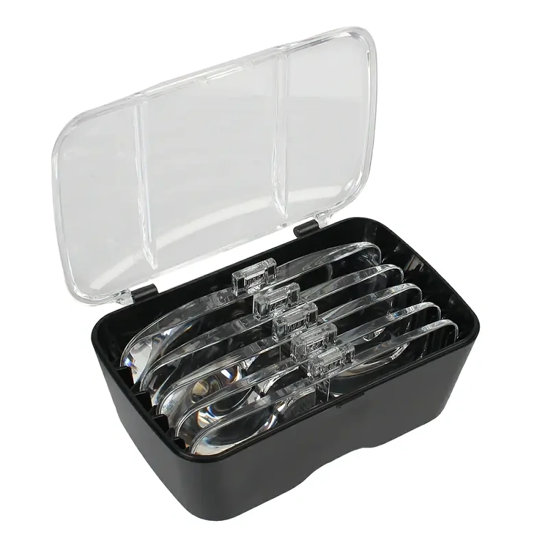 Okulary powiększające z etui i ściereczką do soczewek