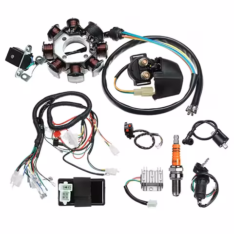 Kompletny Instalacja Elektryczna Chińskiego ATV 150cc 200cc 250cc 300cc – Pełny Okablowanie Silnika Pionowego 4T