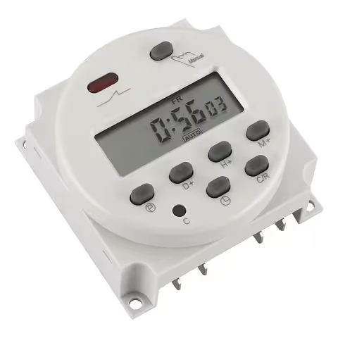 Przekaźnik Programowalny Czasowy Cyfrowy 12V – Timer Elektroniczny z Wyświetlaczem i 8 Programami ON/OFF