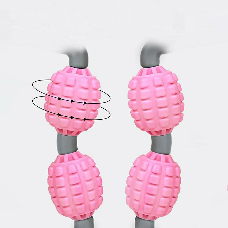 Ręczny masażer antycellulitowy z 5 silikonowymi rolkami dla jędrnej skóry