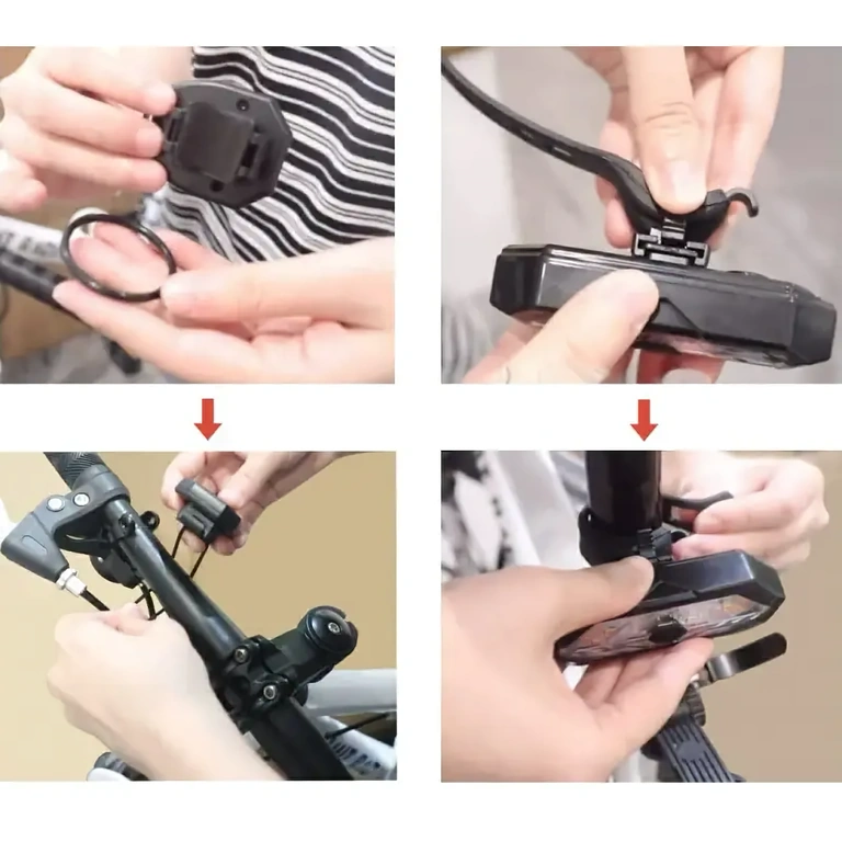 Tylne światło rowerowe z pilotem zdalnego sterowania