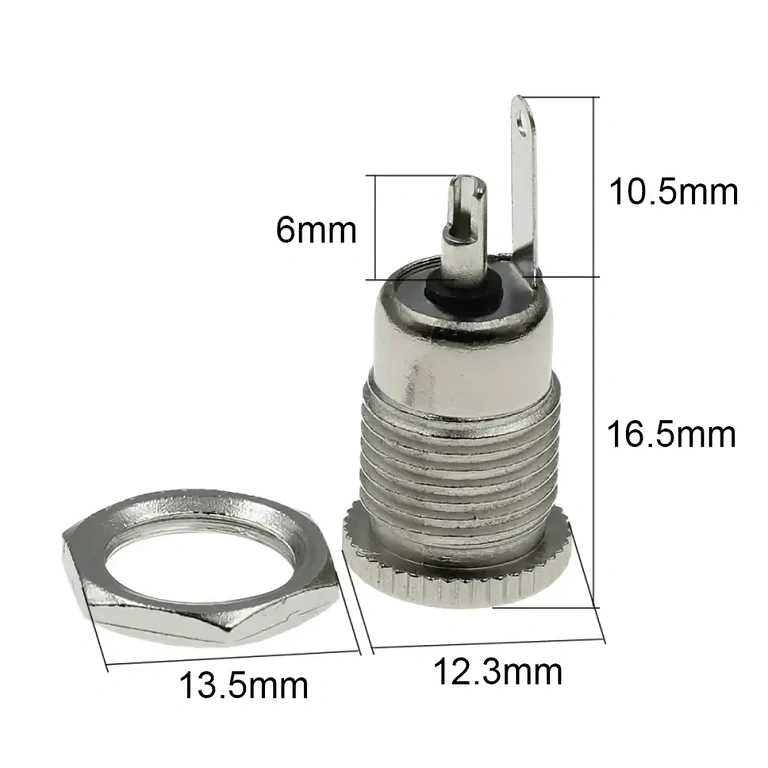 Gniazdo DC żeńskie do podłączenia przewodu do różnych urządzeń