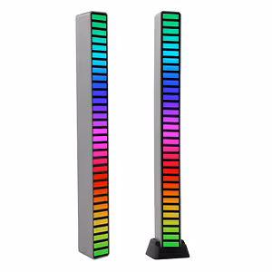 Belka LED RGB z Aktywacją Dźwięku – VU Meter Świateł Muzycznych, 32 LED, USB-C, Efekty Spektakularne
