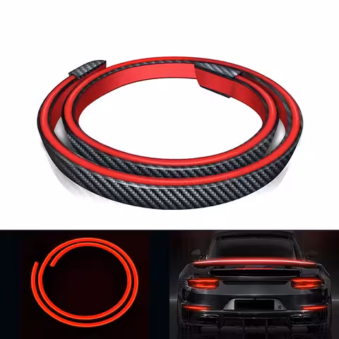 Uniwersalny Spoiler Carbon z Taśmą LED i Stopem Hamulcowym – Do Bagażnika i Szyby Tylnej