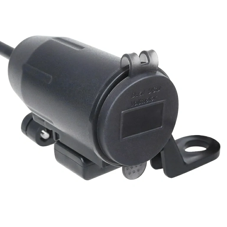 Ładowarka do motocykla z uchwytem montażowym na lusterko wsteczne