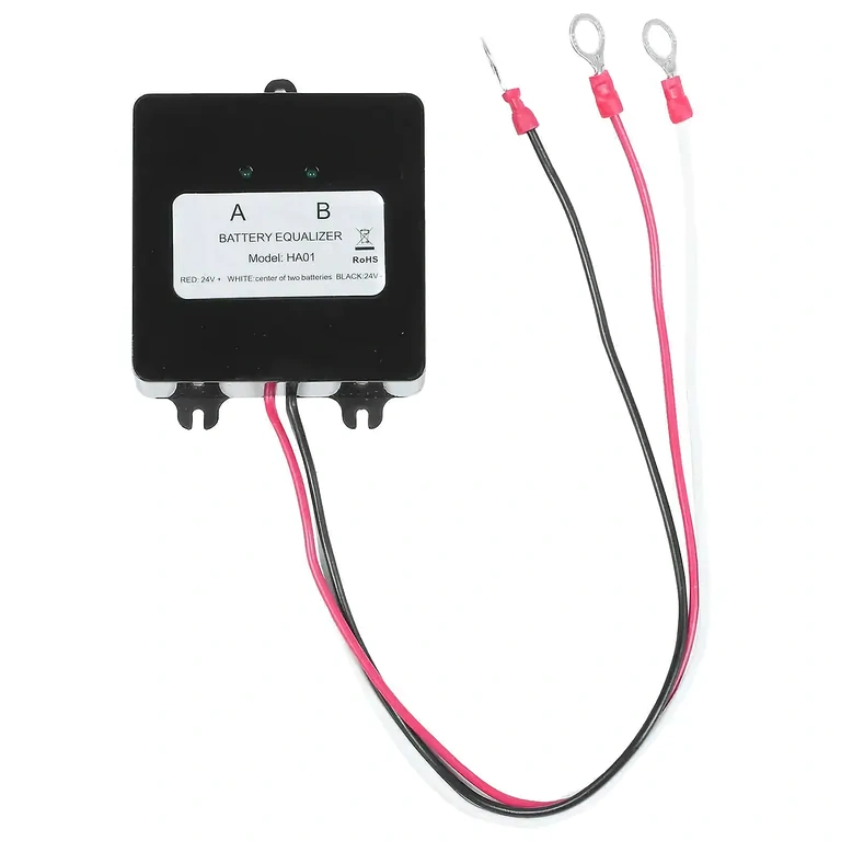 Schemat podłączenia równoważnika akumulatorów 12V w systemach 24V 36V 48V