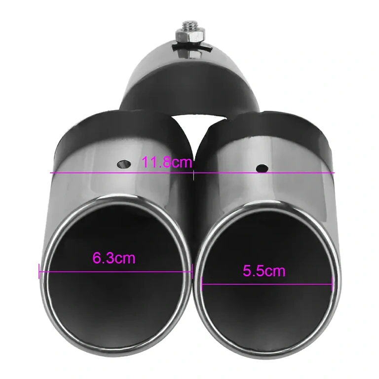 Uniwersalny końcowy element dekoracyjny ze stali nierdzewnej do rury wydechowej