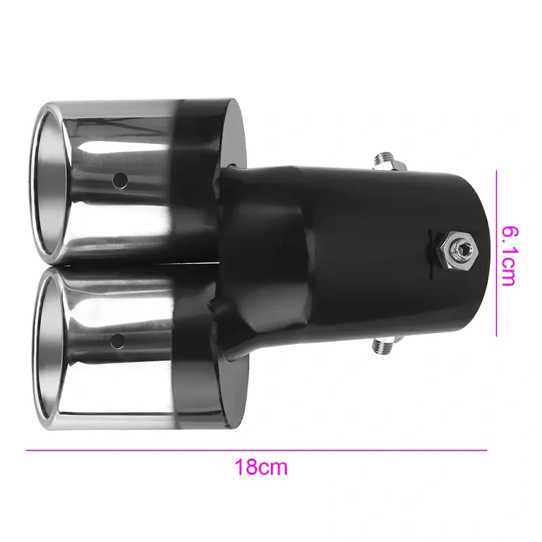 Sportowe akcesorium do rury wydechowej z podwójnym wylotem