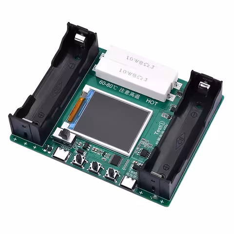 Tester Baterii 18650 z Kolorowym Wyświetlaczem, Automatyczne Ładowanie i Rozładowanie – USB Type-C