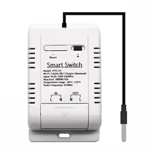 Termostat Inteligentny WiFi z Czujnikiem Temperatury DS18B20 – Automatyczne Sterowanie Tuya Smart, 220V 16A