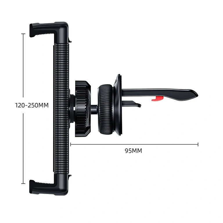 Kompaktowy i lekki uchwyt na tablet, montowany na kratce wentylacyjnej
