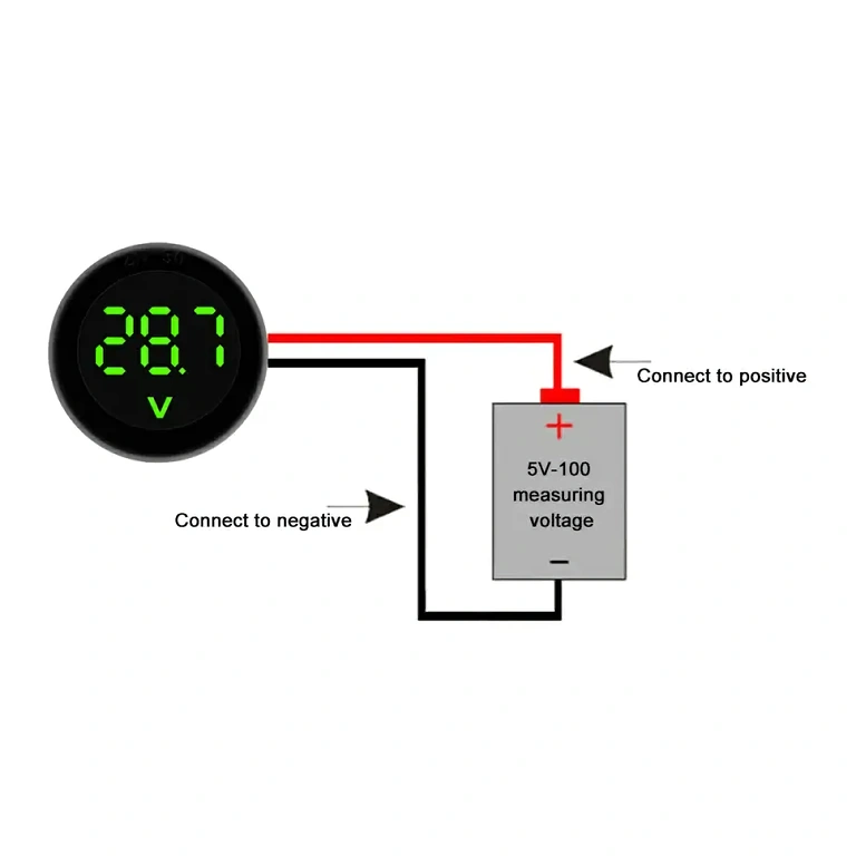Tester napięcia akumulatora 12V z cyfrowym wyświetlaczem