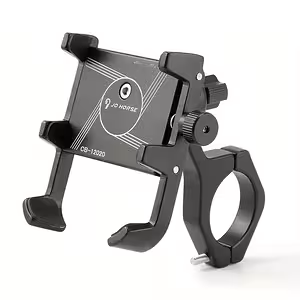 Regulowany Uchwyt na Telefon do Motocykla, Roweru, Hulajnogi Elektrycznej i ATV – Aluminium Czarny