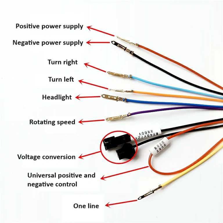 Złącza i przewody do montażu wyświetlacza na skuterze