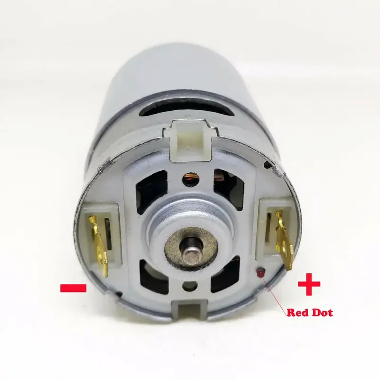 Silnik DC RS-550 ze szczegółową specyfikacją techniczną
