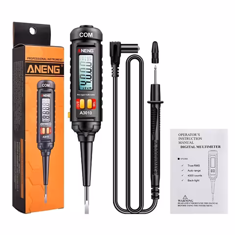 Cyfrowy Tester Napięcia 12V 24V 220V – Automatyczne Multimetry ołówkowe z Wyświetlaczem Profesjonalnym i NCV