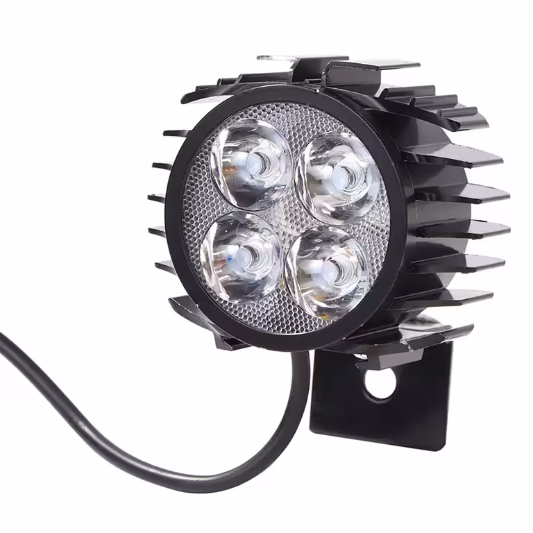 Reflektor LED z Wbudowanym Klaksonem do Hulajnogi i Roweru Elektrycznego – 12V-72V Mocny i Trwały