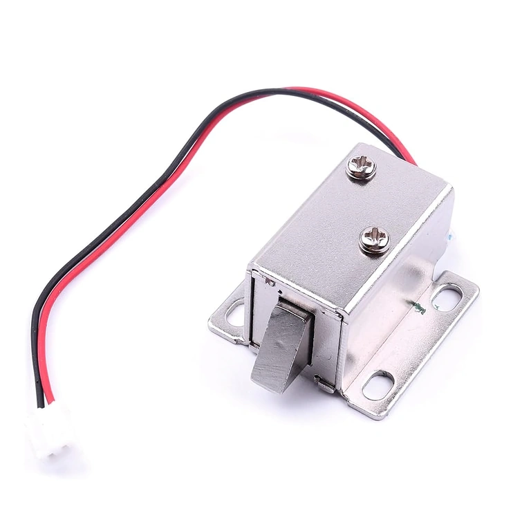 Obraz elektromagnetycznego zamka 12V, widok z przodu