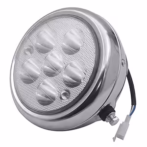 Reflektor LED okrągły do motocykla, kompatybilny z systemami 12V-80V.