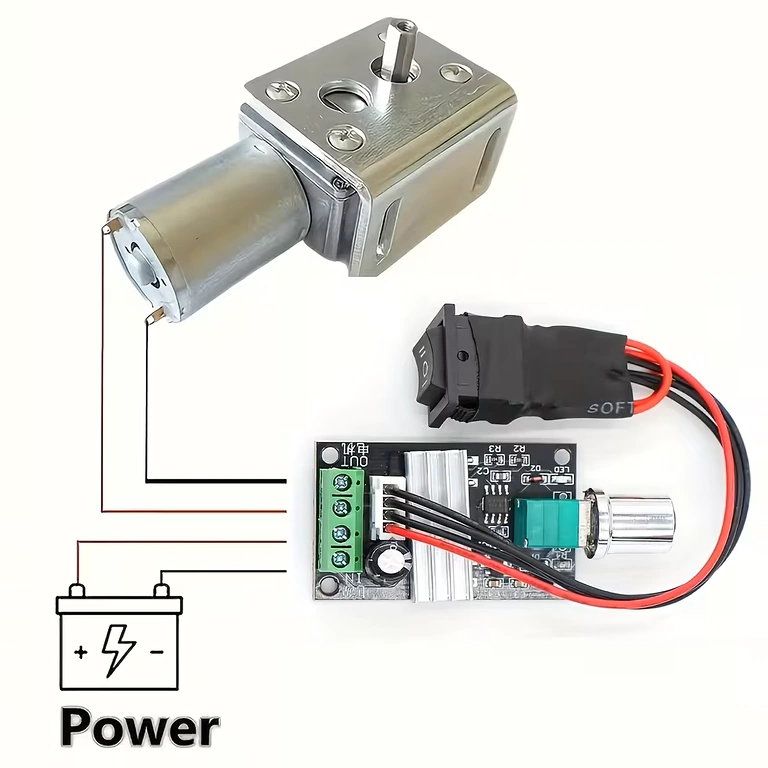 Podłączenie kontrolera PWM do silników DC