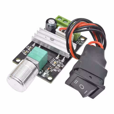 Sterownik silnika DC 6V 12V 24V 3A – regulator PWM z przyciskiem zmiany kierunku, regulator napięcia