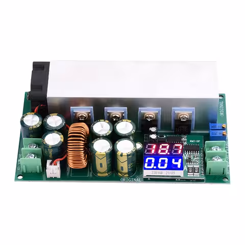 Moduł Step-Down DC12-80V 20A 600W z regulowanym prądem i wyświetlaczem cyfrowym – premium źródło obniżające napięcie