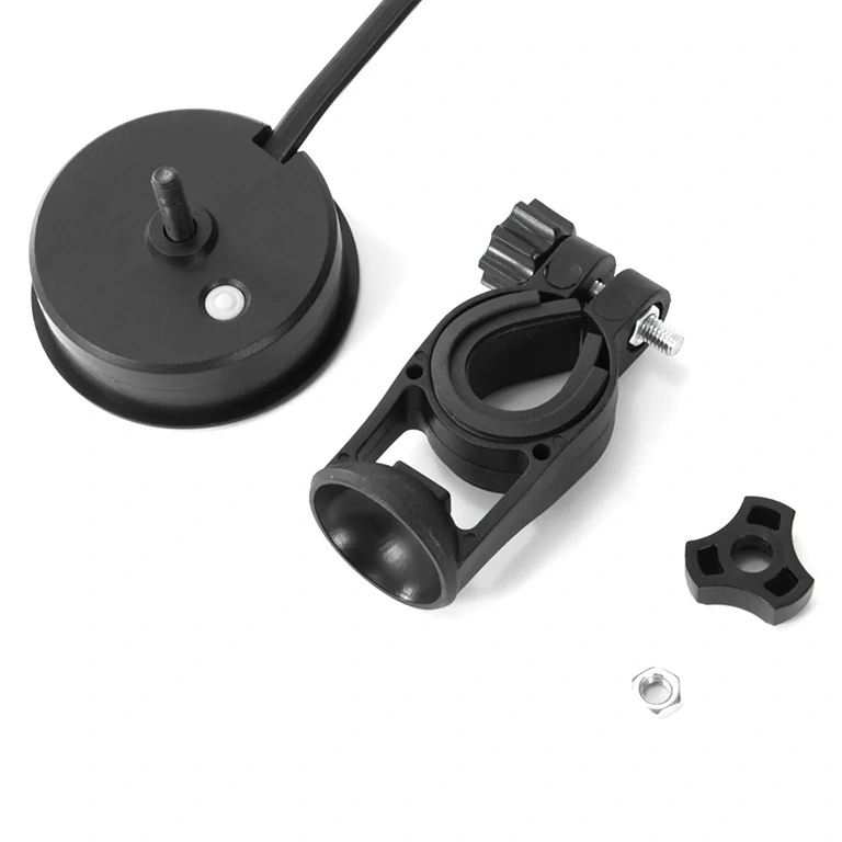 Moduł wskaźnika cyfrowego, tył z złączami i kablami, wyświetlacz woltomierza i procentu baterii, kompatybilny Li-ion i LiFePO4 12V–72V