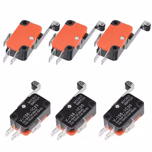 Przełącznik krańcowy V-156-1C25 z długą dźwignią – widok główny