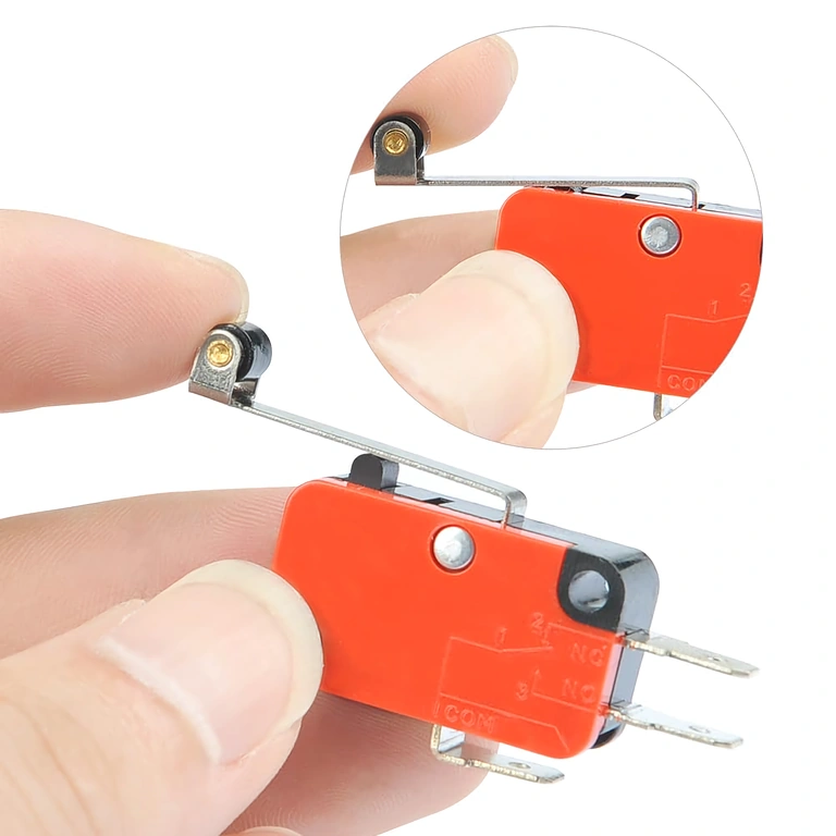 Mikroprzełącznik krańcowy V-156-1C25 – widok boczny