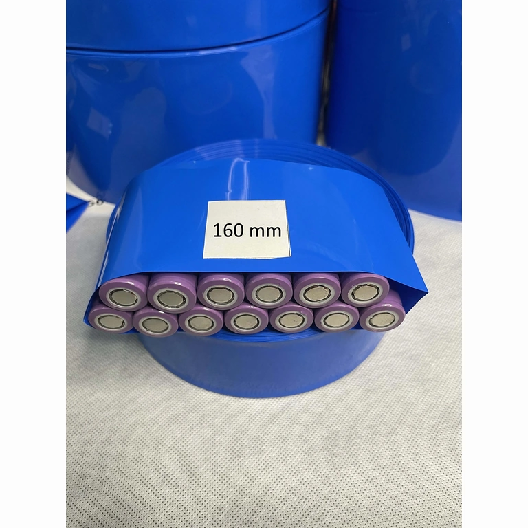 Rurki termokurczliwe niebieskie 160 mm dla pakietów akumulatorów 18650