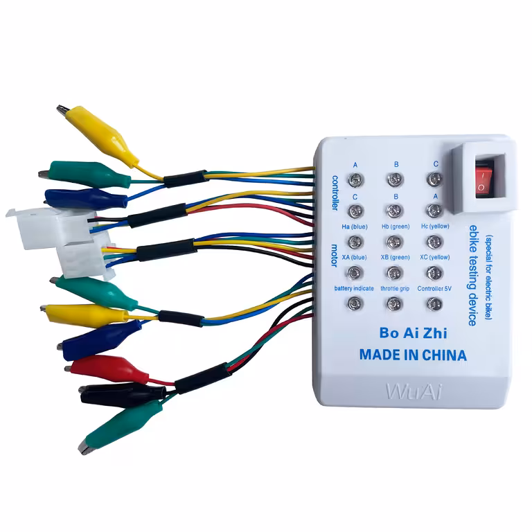Uniwersalny tester do rowerów i hulajnóg elektrycznych – silnik bezszczotkowy z czujnikami Hall, 24–72V