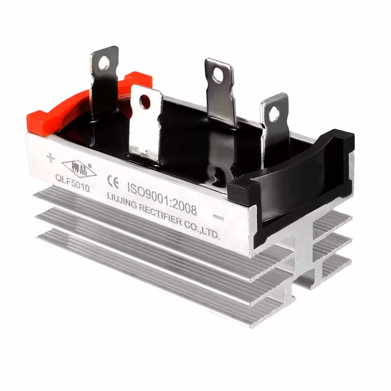 Prostownik jednofazowy 50A 1200V z radiatorem – mostek diodowy z 4 diodami do prostowania AC-DC